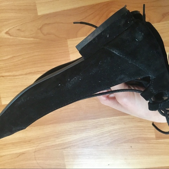 Steve Madden suede tie up pointed flats sz 6 - Picture 5 of 6